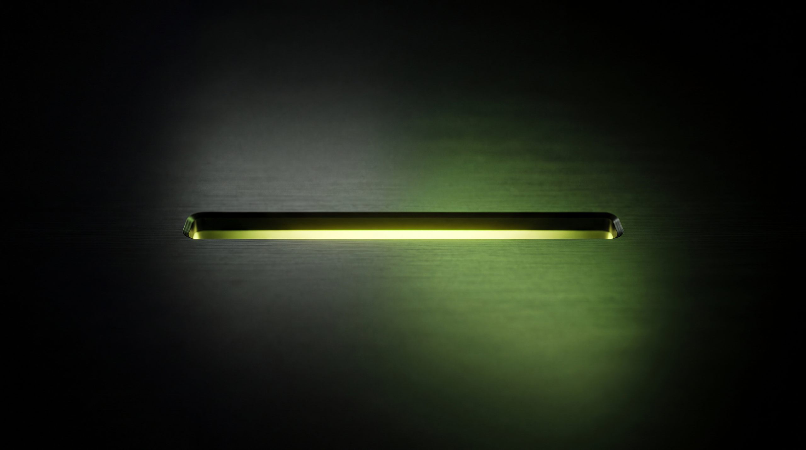 Beacon slot light on a dark panel