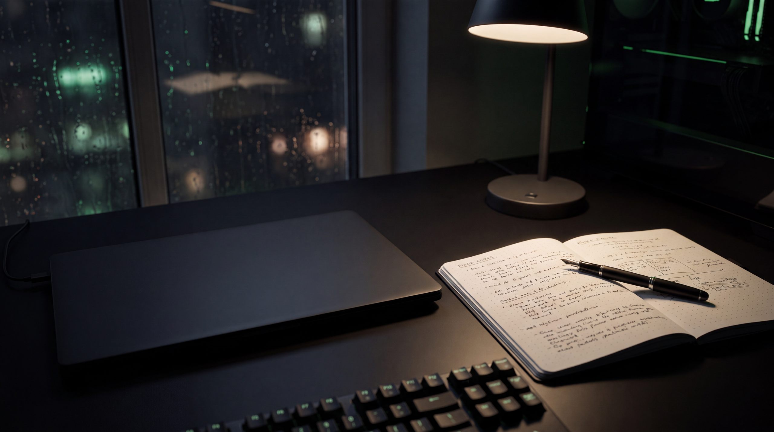 Field desk with notebook and monitors