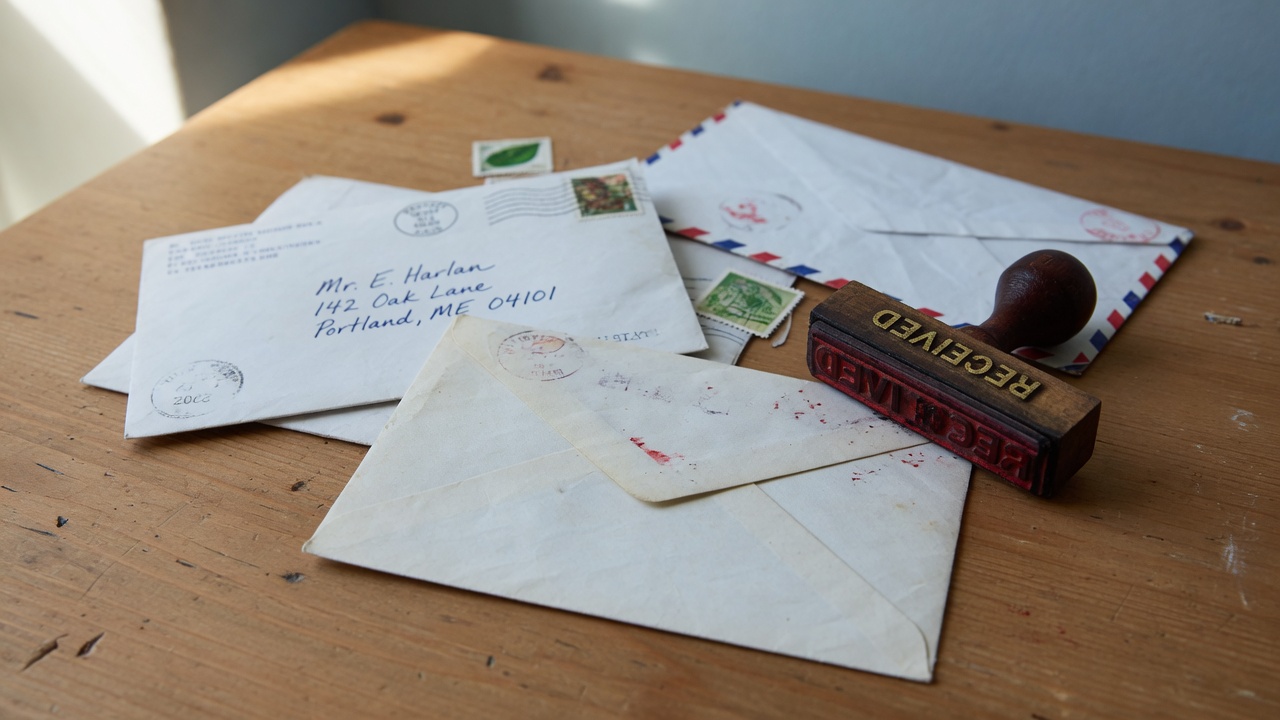 Paper envelopes on a desk